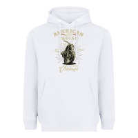 White Vintage American Motorcycle Indian for Old Biker Gifts Heavyweight Hoodie - longCreatives