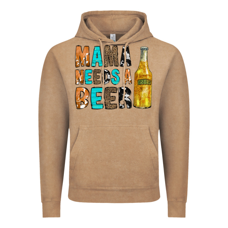 Mama Needs A Beer Vintage Hoodie by CowCowDesign | Teevron
