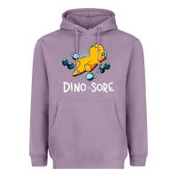 Lavender Dino Sore Funny Dinosaur Workout Gym Fitness Lifting Heavyweight Hoodie - longCreatives