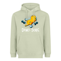 Matcha Dino Sore Funny Dinosaur Workout Gym Fitness Lifting Heavyweight Hoodie - longCreatives
