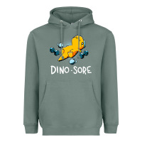 Sage Dino Sore Funny Dinosaur Workout Gym Fitness Lifting Heavyweight Hoodie - longCreatives