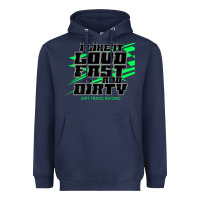 Navy Dirt Modified Racing Apparel Sprint Car Dirt Track Racing Heavyweight Hoodie - longCreatives