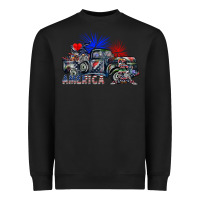 Black america Heavyweight Sweatshirt - SublimationCraftShop