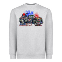 Heather Grey america Heavyweight Sweatshirt - SublimationCraftShop