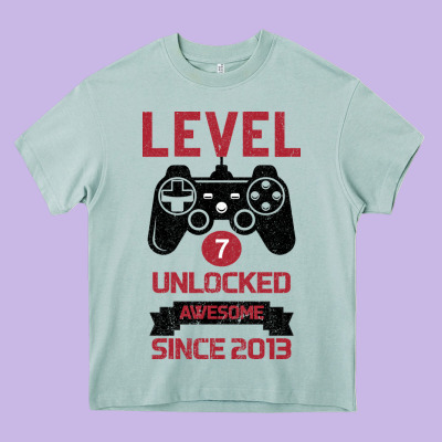 Kids Level 7 Unlocked Awesome Since 2013 Heavy Core Tee Designed By Bettercallsaul