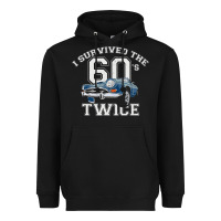 Black I Survived The Sixties Twice Classic Birthday Heavyweight Hoodie - longCreatives