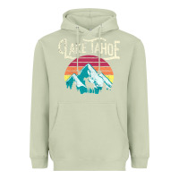 Matcha Vintage Lake Tahoe Mountains Retro T Heavyweight Hoodie - longCreatives