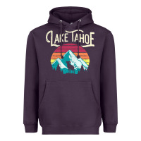 Plum Vintage Lake Tahoe Mountains Retro T Heavyweight Hoodie - longCreatives