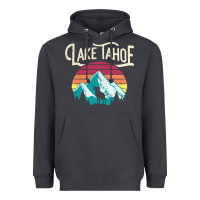 Vintage Lake Tahoe Mountains Retro T Heavyweight Hoodie | Teevron