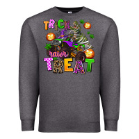 Charcoal Heather trick rawr treat Premium Sweatshirt - AdoDesignShop