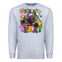 Heather Grey trick rawr treat Premium Sweatshirt - AdoDesignShop