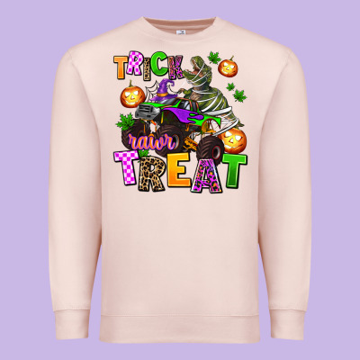 Trick Rawr Treat Premium Sweatshirt Designed By Adodesignshop