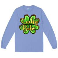 Colony Blue St. Patrick's Lucky babe Long Sleeve Tee - OliviaCreatesArt