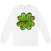 White St. Patrick's Lucky babe Long Sleeve Tee - OliviaCreatesArt