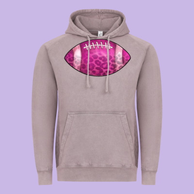 American Football Pink Vintage Hoodie Designed By Cowcowdesign