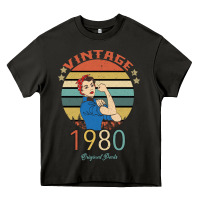 Asphalt Vintage 1980 Original Parts Women 40th Birthday Heavy Core Tee - Bettercallsaul