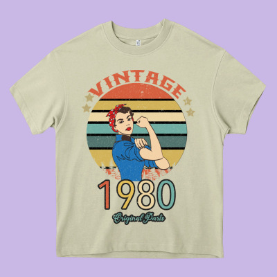 Vintage 1980 Original Parts Women 40th Birthday Heavy Core Tee Designed By Bettercallsaul