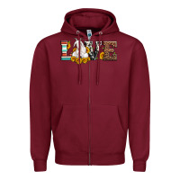 Burgundy love goats serape cowhide leopard goat family Zipper Hoodie - Artiststas