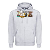 Heather Grey love goats serape cowhide leopard goat family Zipper Hoodie - Artiststas