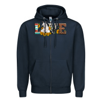 Navy love goats serape cowhide leopard goat family Zipper Hoodie - Artiststas