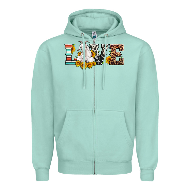 Love Goats Serape Cowhide Leopard Goat Family Zipper Hoodie by Artiststas | Teevron