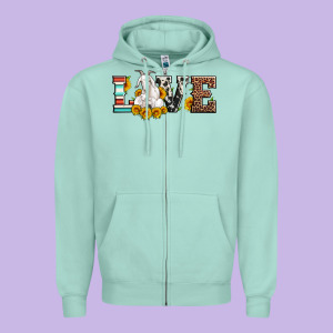 Love Goats Serape Cowhide Leopard Goat Family Zipper Hoodie Designed By Artiststas