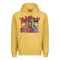 Antique Gold Hello summer Gnome Premium Hoodie - CowhideDigitalArt