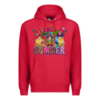Cardinal Hello summer Gnome Premium Hoodie - CowhideDigitalArt