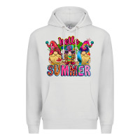 Dove Grey Hello summer Gnome Premium Hoodie - CowhideDigitalArt