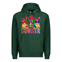 Sports Green Hello summer Gnome Premium Hoodie - CowhideDigitalArt
