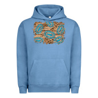Pigment Pebble Blue gemstone wood leopard background Urban Hoodie - AdoDesignShop