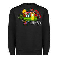 Black summer camping Heavyweight Sweatshirt - CowhideDigitalArt