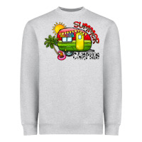 Heather Grey summer camping Heavyweight Sweatshirt - CowhideDigitalArt