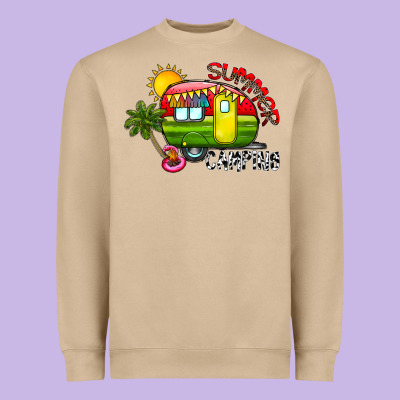 Summer Camping Heavyweight Sweatshirt Designed By Cowhidedigitalart