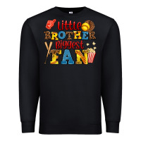 Black little brother biggest fan Premium Sweatshirt - AdoDesignShop
