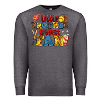 Charcoal Heather little brother biggest fan Premium Sweatshirt - AdoDesignShop