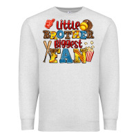 Oatmeal Heather little brother biggest fan Premium Sweatshirt - AdoDesignShop