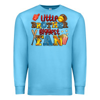 Ocean Blue little brother biggest fan Premium Sweatshirt - AdoDesignShop