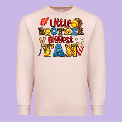 Little Brother Biggest Fan Premium Sweatshirt Designed By Adodesignshop