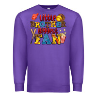 Purple little brother biggest fan Premium Sweatshirt - AdoDesignShop