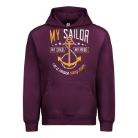Mauve Wine Proud Navy Mother for Moms of Sailors Proud Mom Navy Family Urban Hoodie - longCreatives