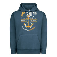 Pigment Midnight Navy Proud Navy Mother for Moms of Sailors Proud Mom Navy Family Urban Hoodie - longCreatives