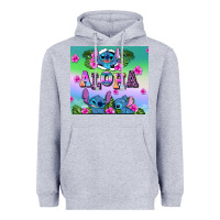 Heather Grey aloha stitch Heavyweight Hoodie - AdoDesignShop