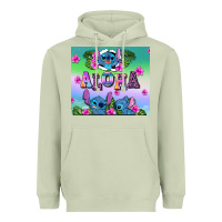 Matcha aloha stitch Heavyweight Hoodie - AdoDesignShop