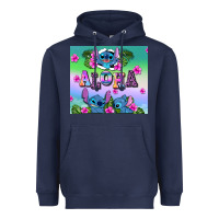 Navy aloha stitch Heavyweight Hoodie - AdoDesignShop