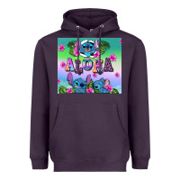 Plum aloha stitch Heavyweight Hoodie - AdoDesignShop