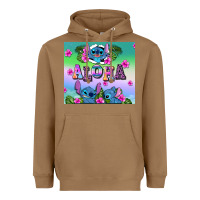 Toasted Coconut aloha stitch Heavyweight Hoodie - AdoDesignShop