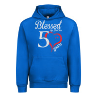 Cobalt Vintage 50th Birthday Blessed By God For 50 Years Birthday Urban Hoodie - longCreatives