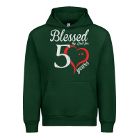 Forest Green Vintage 50th Birthday Blessed By God For 50 Years Birthday Urban Hoodie - longCreatives