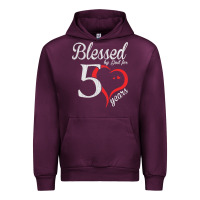 Mauve Wine Vintage 50th Birthday Blessed By God For 50 Years Birthday Urban Hoodie - longCreatives